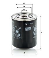 filtr olejový CASE W1140/11