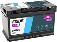 autobaterie 12V / 82Ah, 800A, 315x175x190 EK820