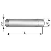 trubka výfuku ALU, 1000mm 93010
