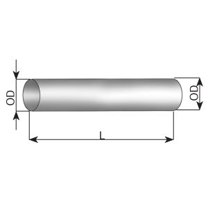 trubka výfuku ALU, 65x2000mm 93366