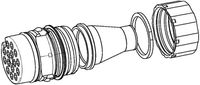 zásuvka světla 15-POL  EASYCONN, pr.39mm 9XX340881-001