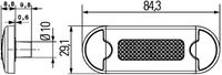 pozička LED červená DuraLED S, 12/24V, kabel 2,5m 2XS959855-441