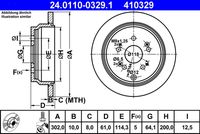kotouč brzdový HONDA zn 24.0110-0329.1