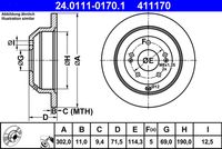 kotouč brzdový KIA, zn 24.0111-0170.1