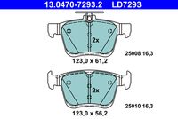 desky brzdové VW zn., keramické 13.0470-7293.2