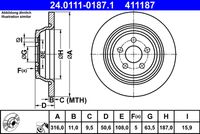 kotouč brzdový FORD, zn 24.0111-0187.1