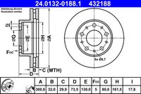 kotouč brzdový FIAT, pn 24.0132-0188.1