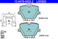 desky brzdové BMW, zn 13.0470-5523.2