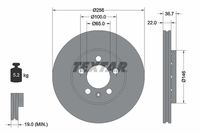 kotouč brzdový AUDI, SEAT, ŠKODA, VW, pn 92082205