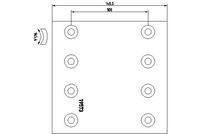 obložení brzdové BPW - 300x150mm STD 1957306