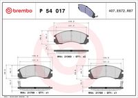 desky brzdové MITSUBISHI, pn P54017