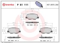 desky brzdové MITSUBISHI, zn P61111