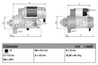 startér KUBOTA, 12V/1,4kW DSN2089