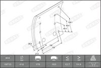 obložení brzdové MAN, MB - 410x163 17,0mm KBL19713.1-1560