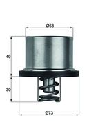 termostat DAF/RVI/VOLVO 82°C THD182