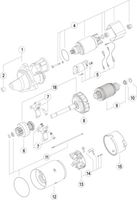 startér 12V/4,2kW - zakrytý pastorek 10 zubů MS403