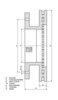 kotouč brzdový VOLVO, RVI Midlum DXi (06-) zn. 410mm 6.61020