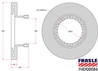 kotouč brzdový SAF B9 22,5 věž FHDI00086