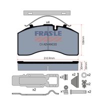 desky brzdové SAF SK7 22,5" bez výkroje - standard PD/172-K023-CV