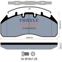 desky brzdové VOLVO/RVI 22,5" - standard PD/196-K019-CV