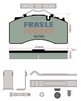 desky brzdové BPW pro TSB 4309 - premium PD/211-N-K052-HD