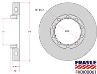 kotouč brzdový SAF 19,5"  INTEGRAL FHDI00061
