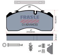 desky brzdové SN/SB 6 bez výkroje - standard PD/120-K020-CV