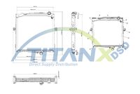 chladič vodní RVI C, K, T, Euro 6 s rámem RX169018